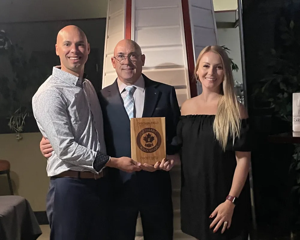 Dan's Oilfield Rentals donation to the Veterans Association