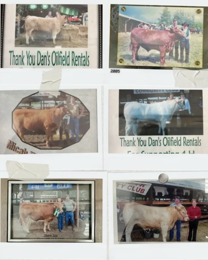 Archive photo of Dan's Oilfield Rentals' long-running 4-H sponsorship
