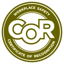 Certificate of Recognition (COR) workplace safety badge